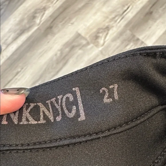 Blank NYC Black Ponte Stretchy Soft Knit Pant Slim Skinny 27 - Picture 6 of 9